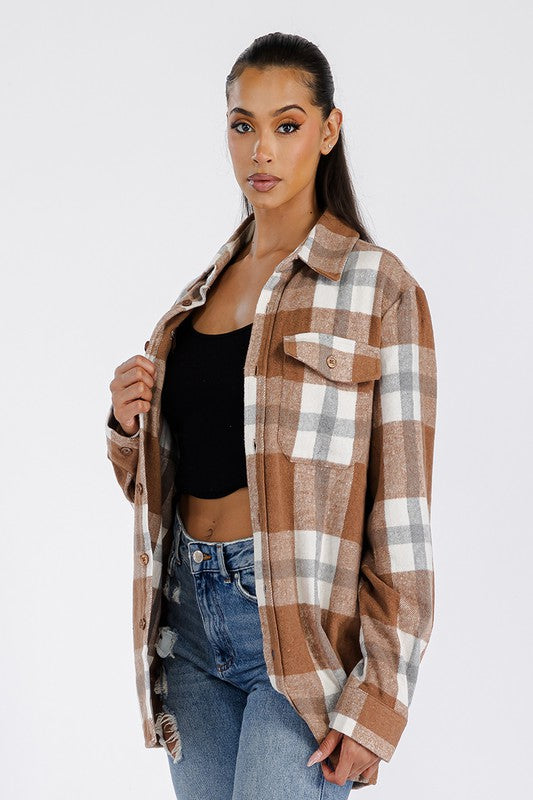 Haley Oversized Soft Flannel Shacket (3 Colors)