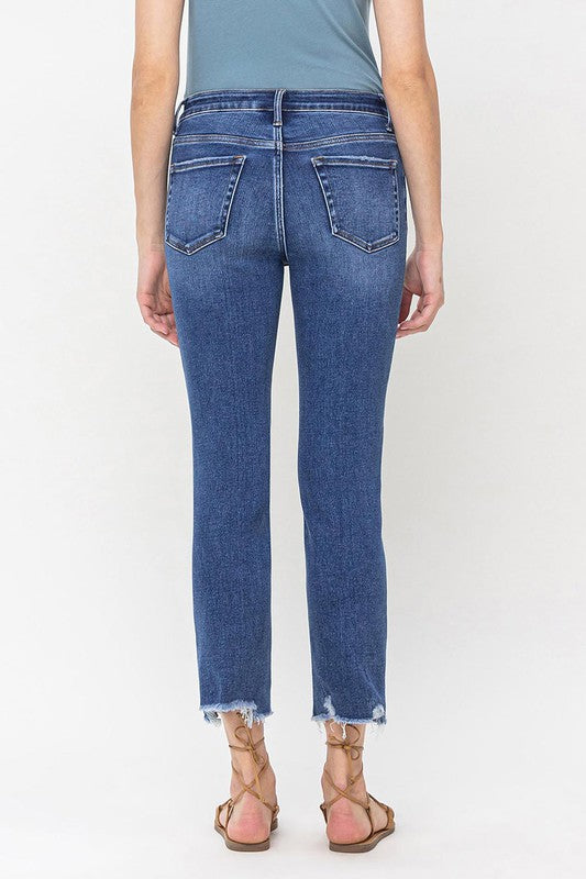 Vervet by Flying Monkey High Rise Crop Slim Straight Jeans