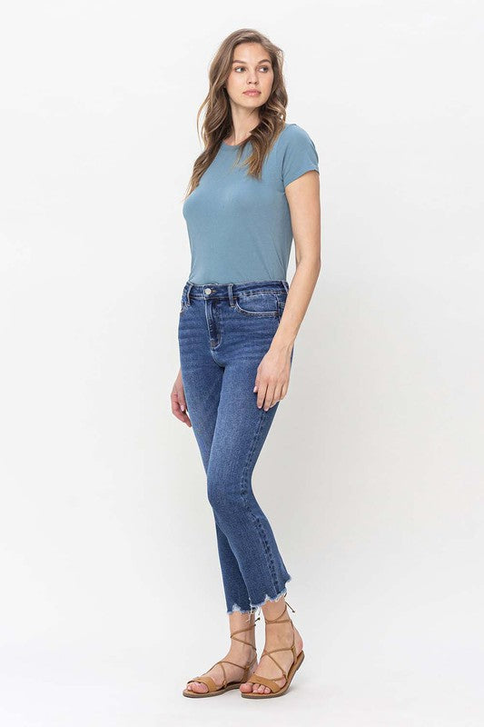 Vervet by Flying Monkey High Rise Crop Slim Straight Jeans