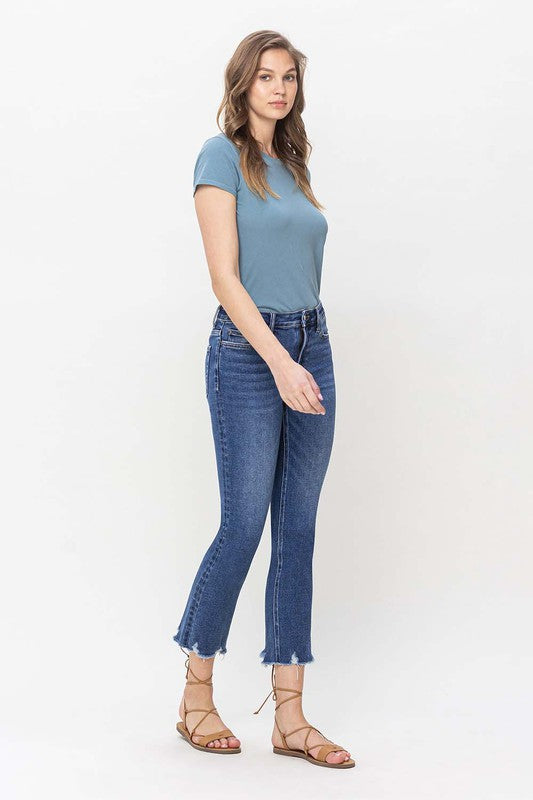 Vervet by Flying Monkey High Rise Crop Slim Straight Jeans