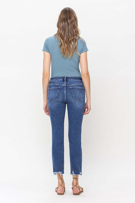 Vervet by Flying Monkey High Rise Crop Slim Straight Jeans