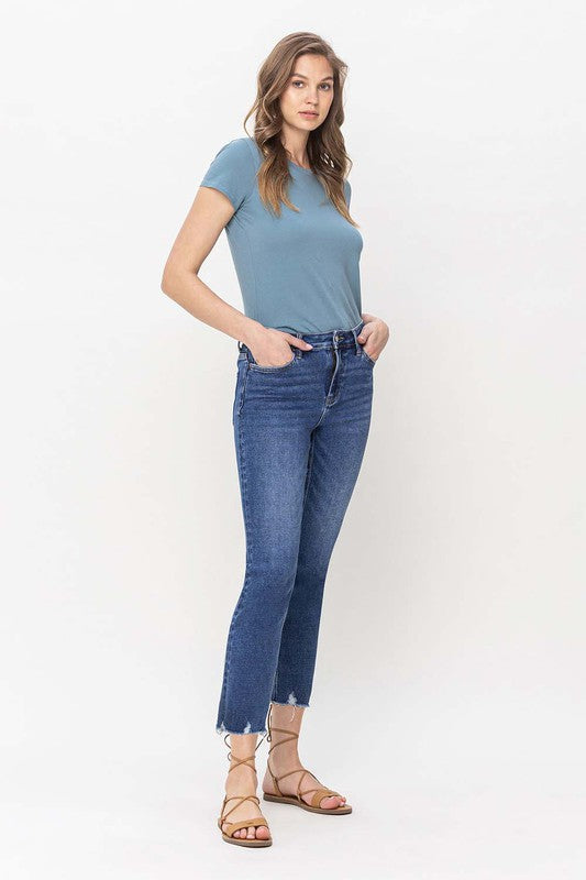 Vervet by Flying Monkey High Rise Crop Slim Straight Jeans