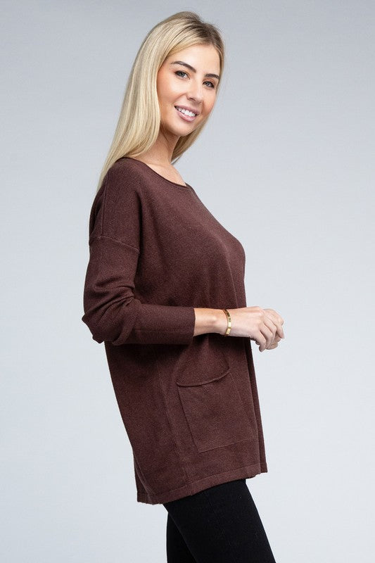 Viscose Front Pocket Sweater (5 Colors)