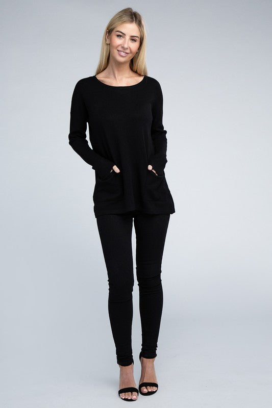 Viscose Front Pocket Sweater (5 Colors)