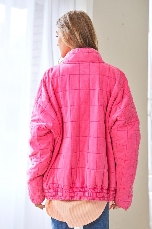 Washed Soft Comfy Oversized Quilted Jacket (4 Colors)