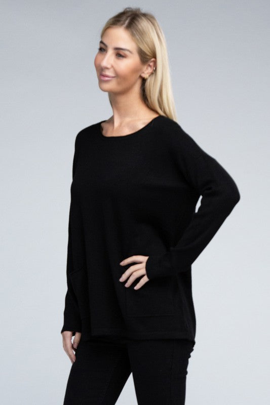 Viscose Front Pocket Sweater (5 Colors)