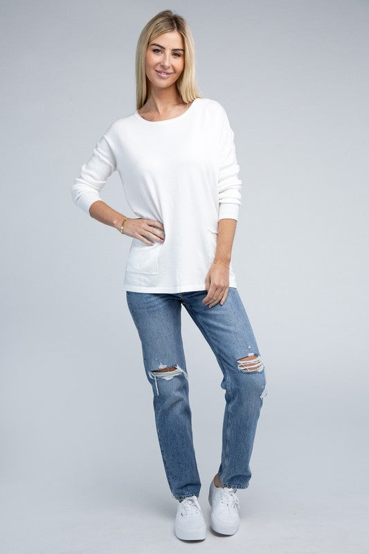 Viscose Front Pocket Sweater (5 Colors)