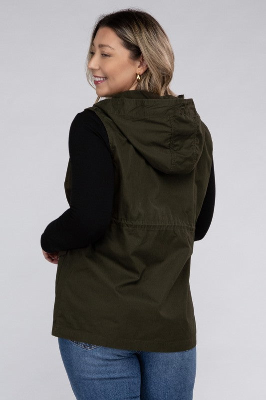 Curvy Military Hoodie Vest (2 Colors)