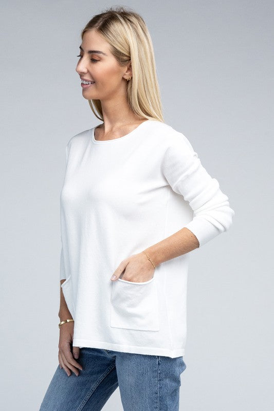 Viscose Front Pocket Sweater (5 Colors)