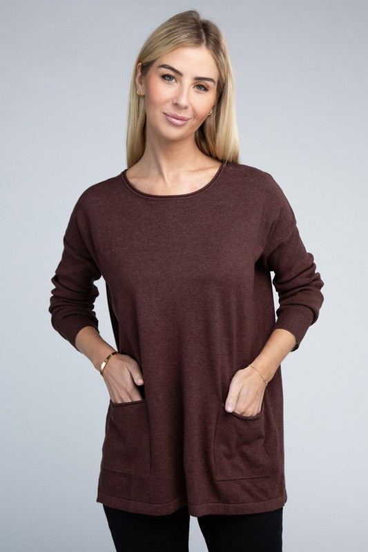 Viscose Front Pocket Sweater (5 Colors)