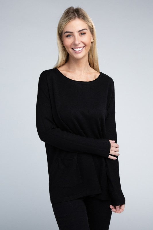 Viscose Front Pocket Sweater (5 Colors)