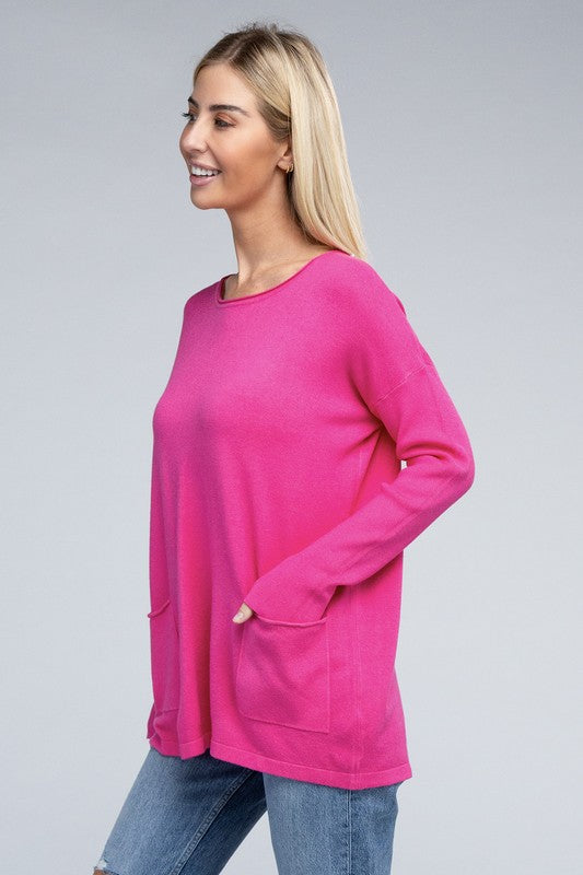 Viscose Front Pocket Sweater (5 Colors)