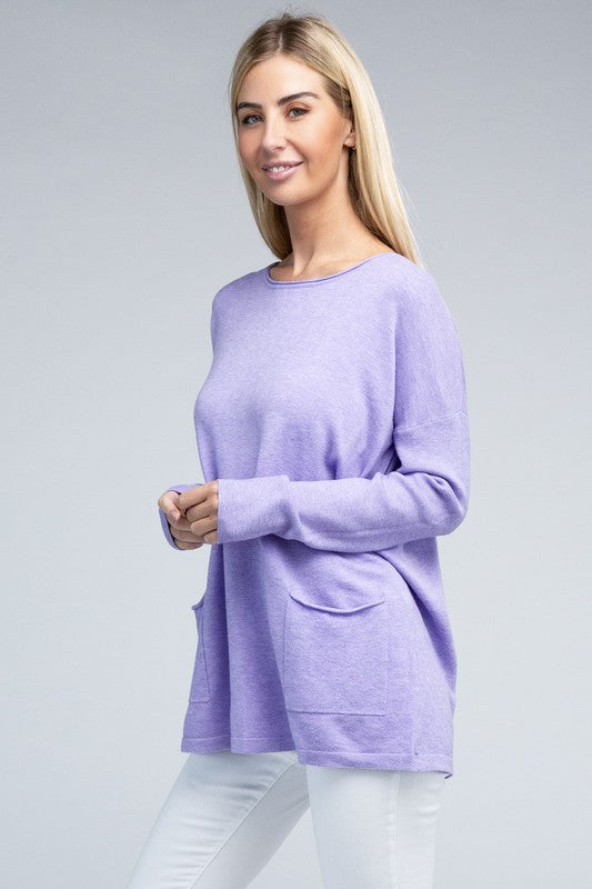 Viscose Front Pocket Sweater (5 Colors)