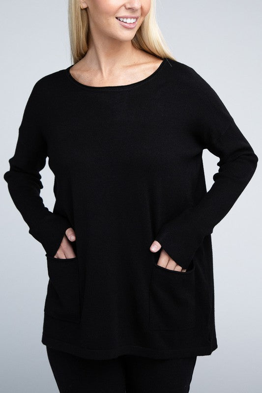 Viscose Front Pocket Sweater (5 Colors)