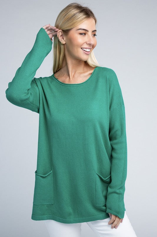 Viscose Front Pocket Sweater (5 Colors)