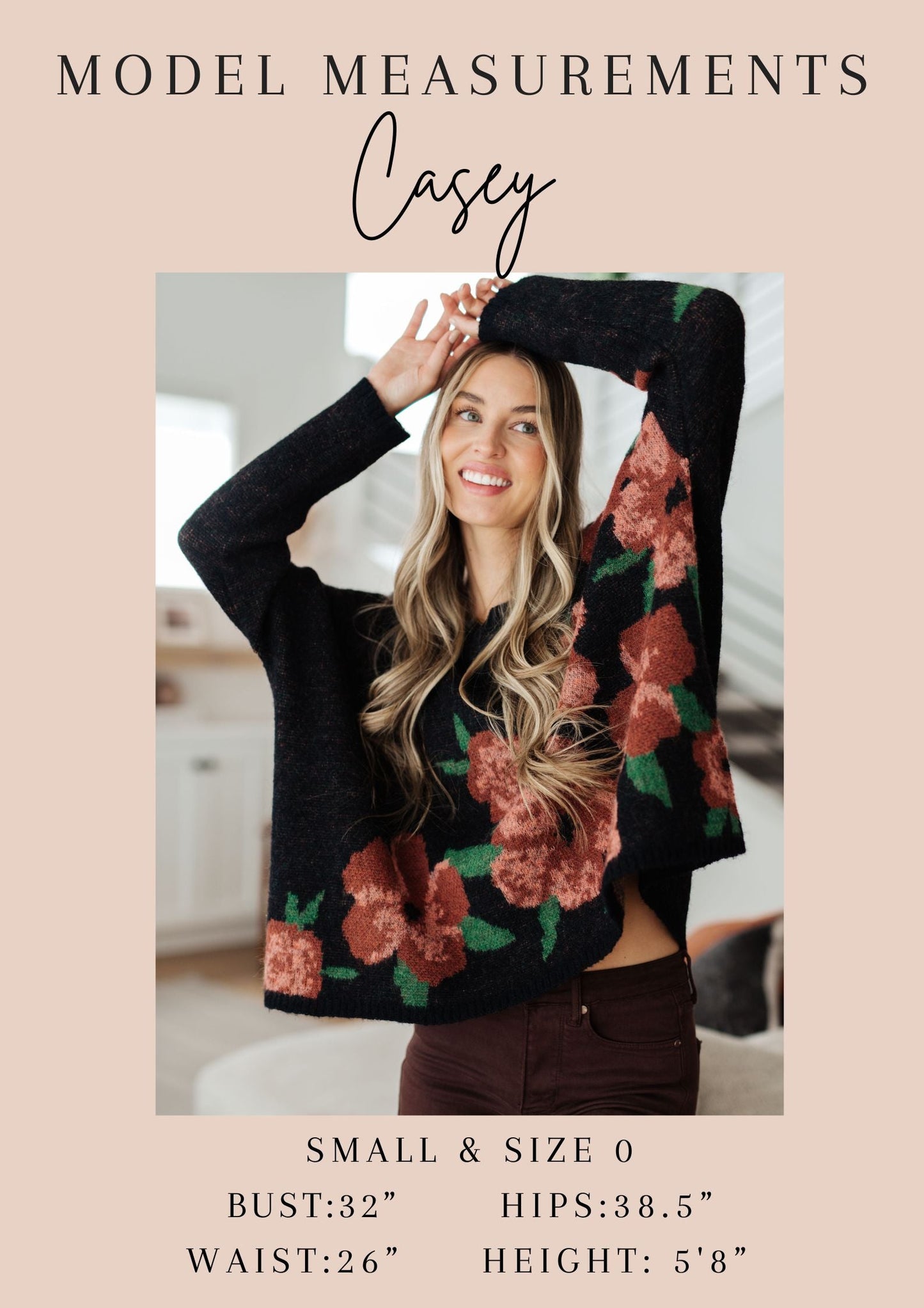 Falling Flowers Floral Sweater