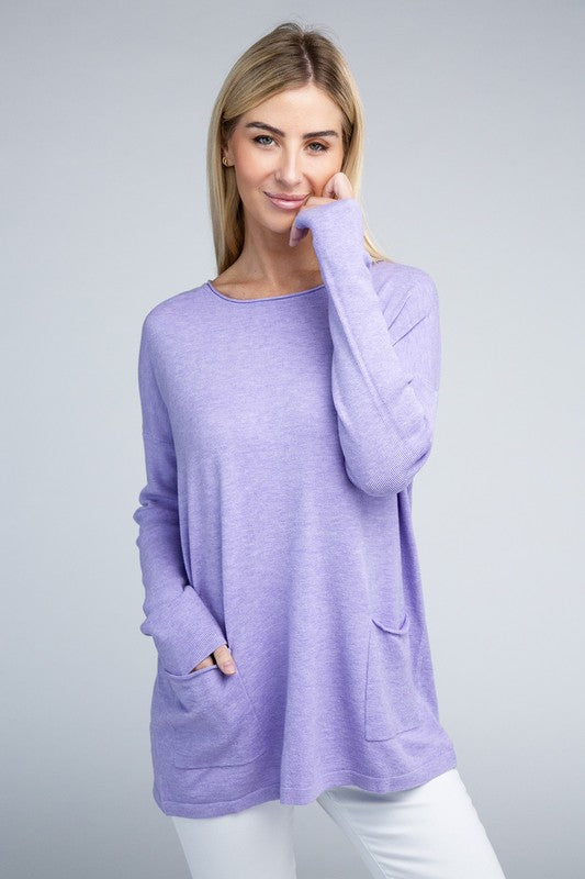 Viscose Front Pocket Sweater (5 Colors)