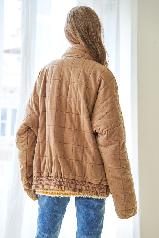 Washed Soft Comfy Oversized Quilted Jacket (4 Colors)