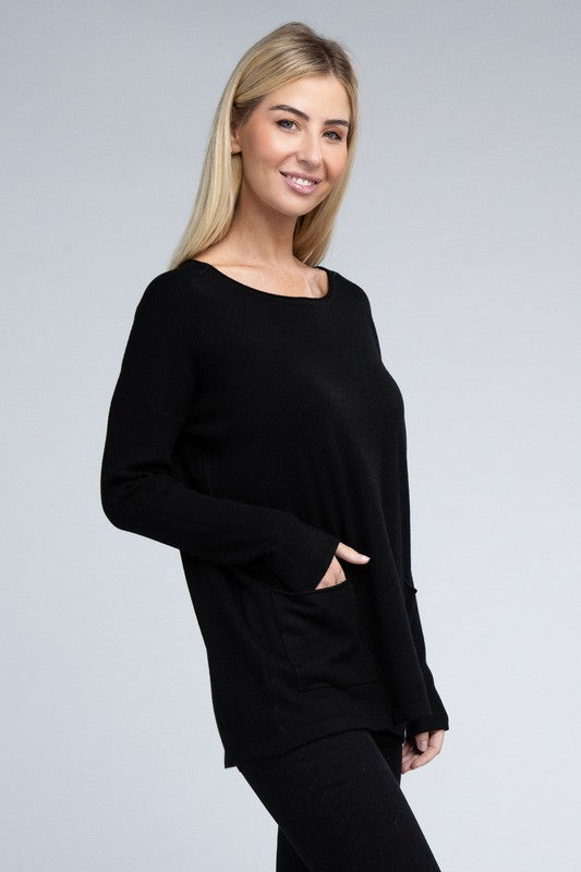 Viscose Front Pocket Sweater (5 Colors)