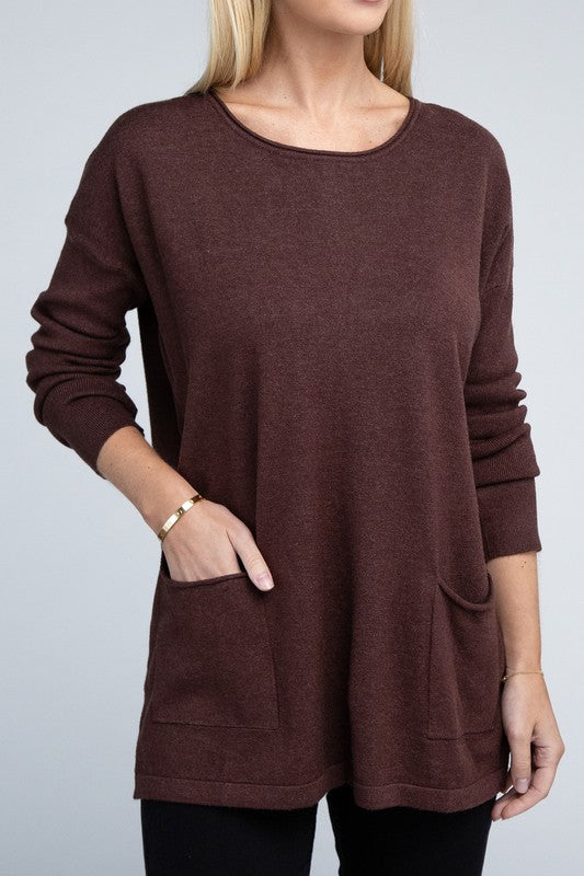 Viscose Front Pocket Sweater (5 Colors)