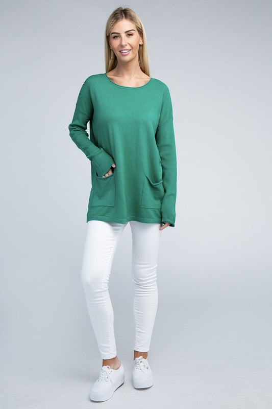 Viscose Front Pocket Sweater (5 Colors)