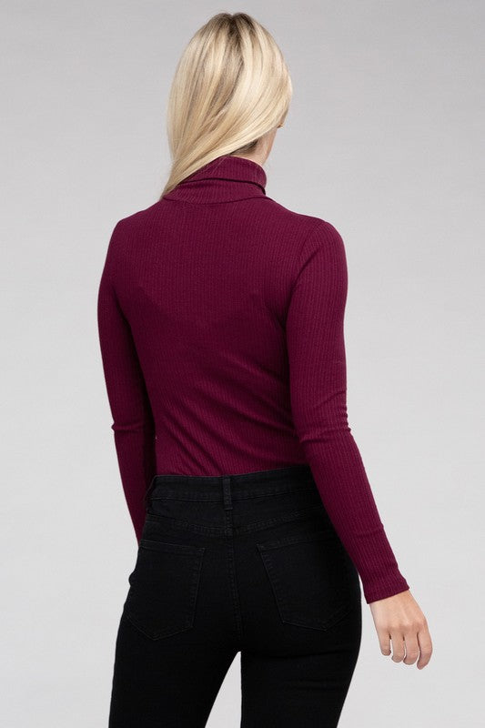 Lara Long-Sleeve Turtleneck Bodysuit