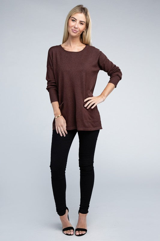 Viscose Front Pocket Sweater (5 Colors)