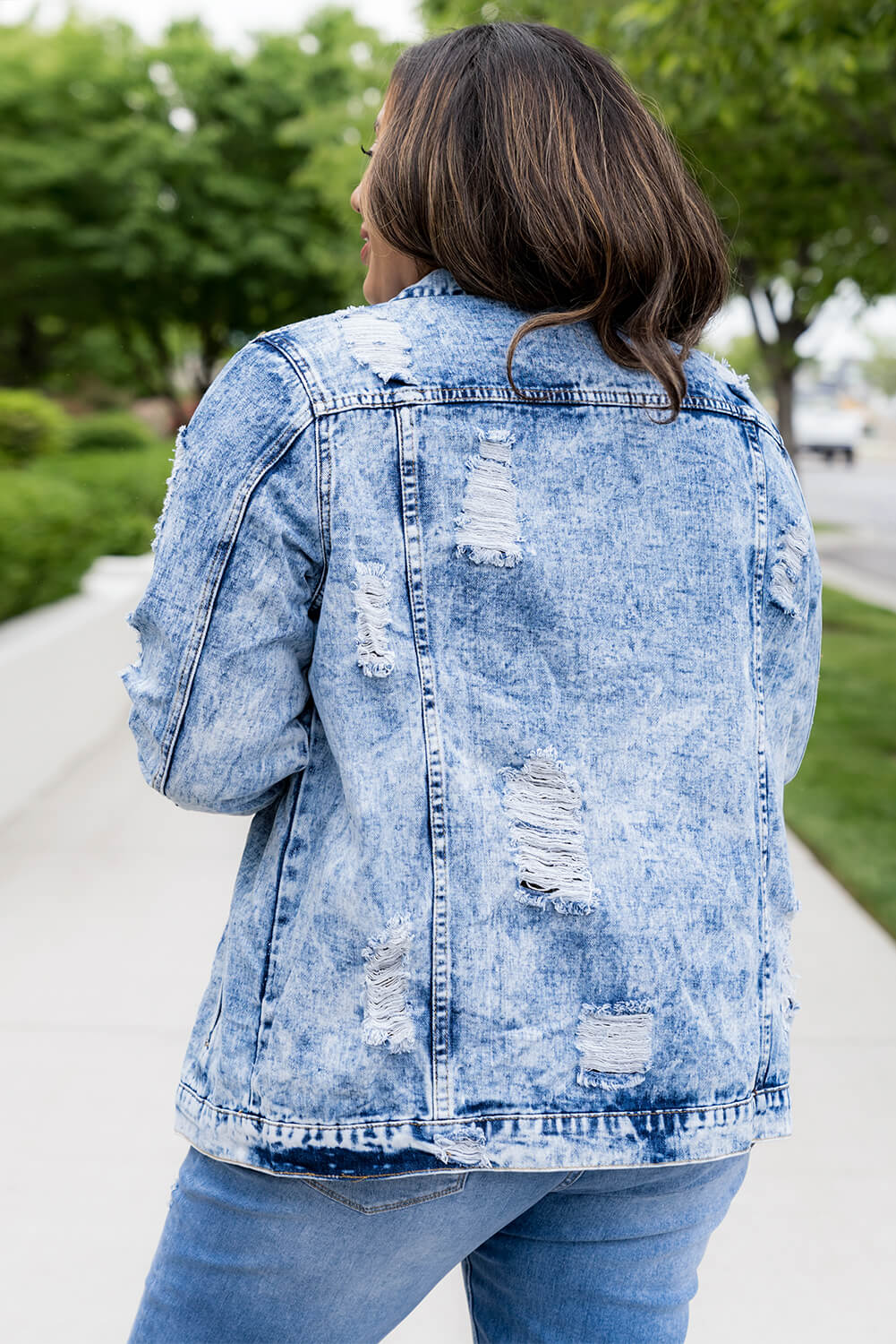 Josie Acid Wash Distressed Denim Jacket (3 colors)