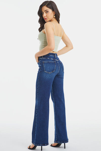 BAYEAS High Waist Cat's Whisker Wide Leg Jeans