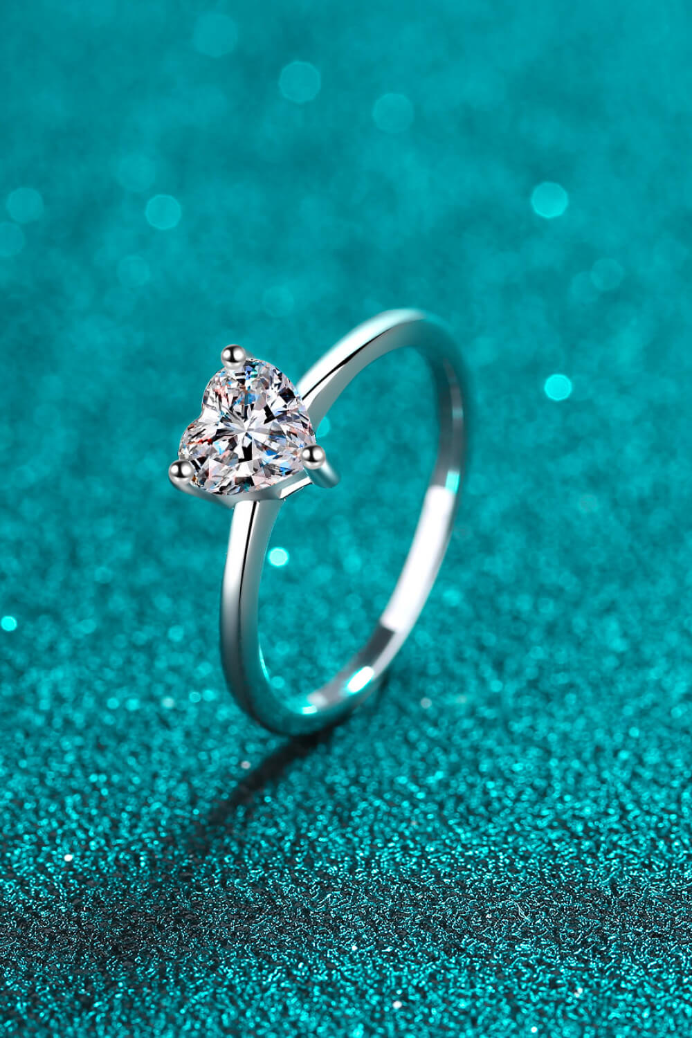 .5 Carat Heart-Shaped Moissanite Solitaire Ring