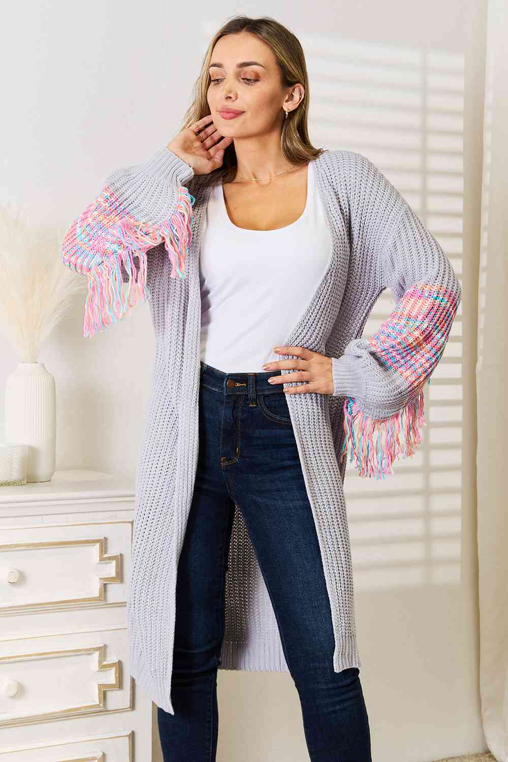 Elena Fringe Cardigan