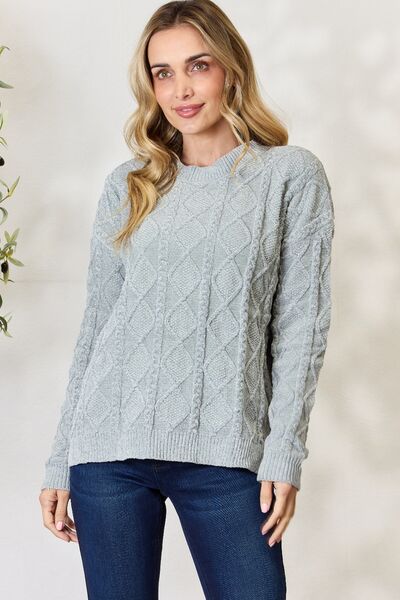 True Class Cable Knit Sweater