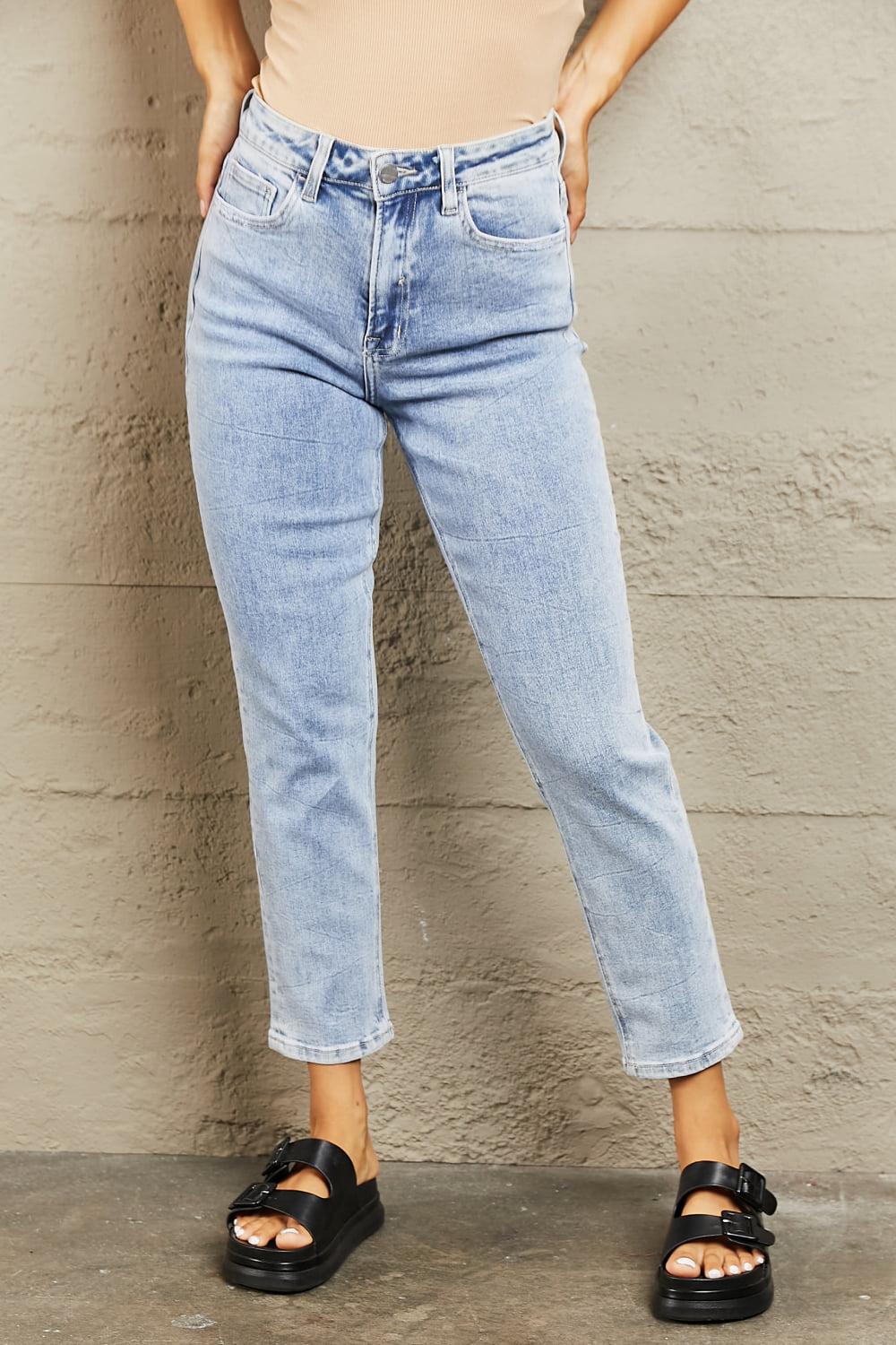 BAYEAS High Waisted Slim Jeans