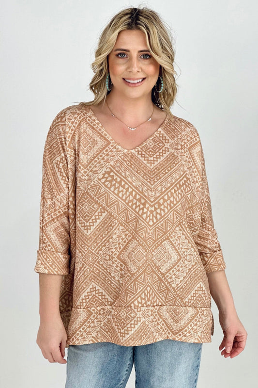 Aztec French Terry Top (2 Colors)