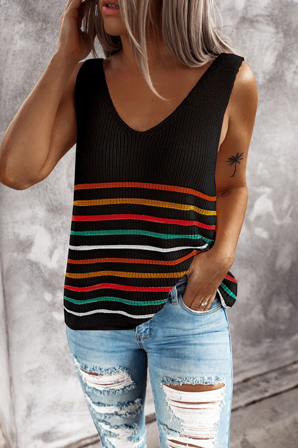 Vienna Striped Knit Tank (4 Colors)