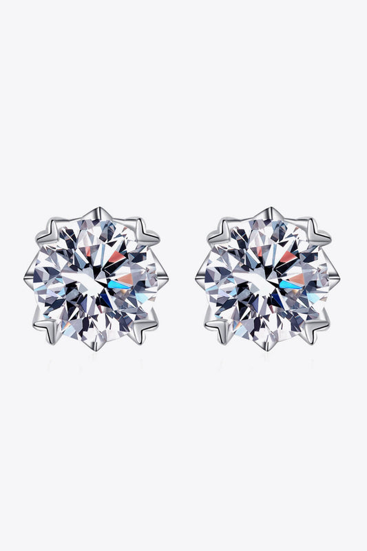 4 Carat Moissanite Stud Earrings