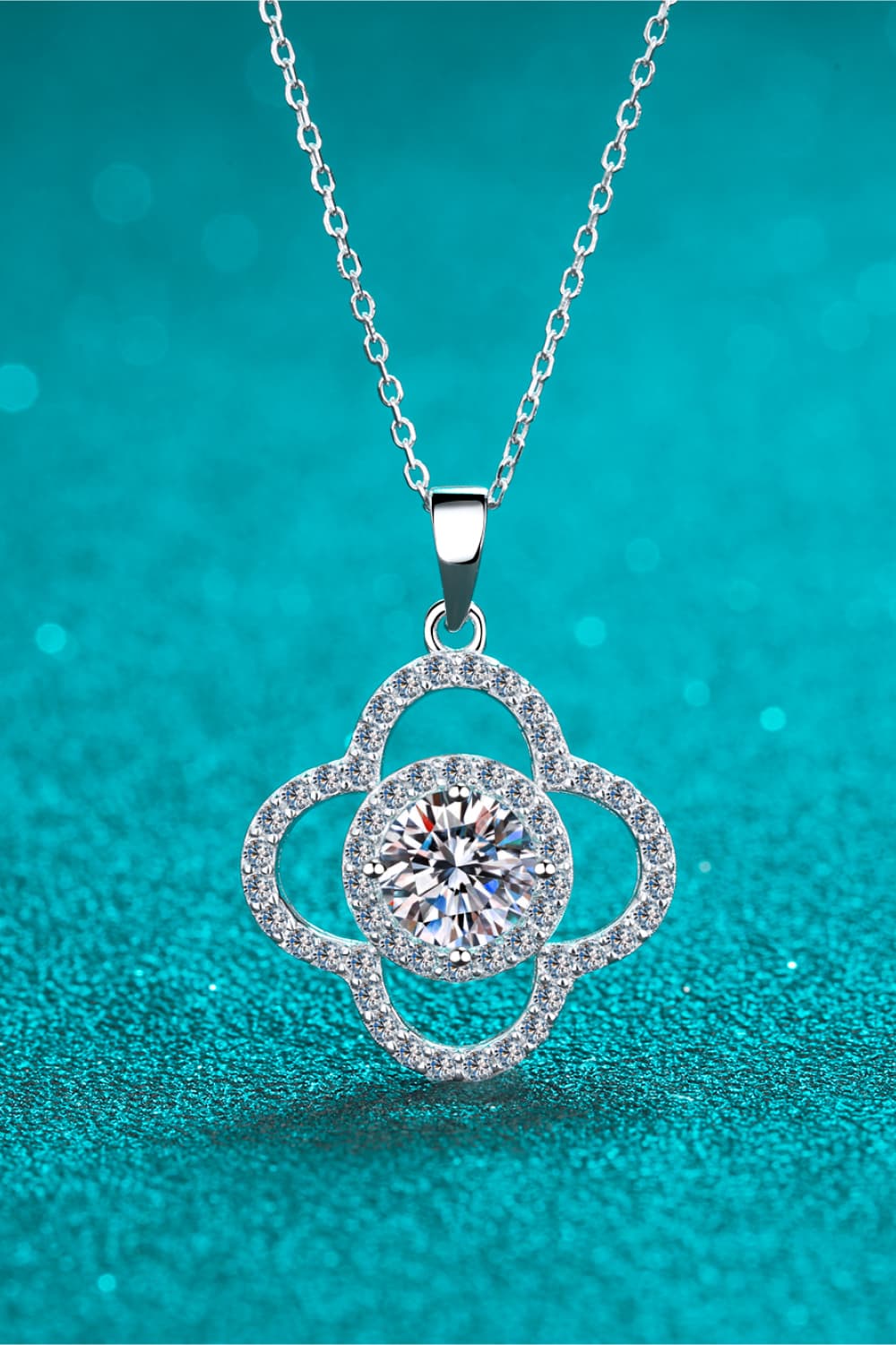 1 Carat Moissanite Geometric Necklace