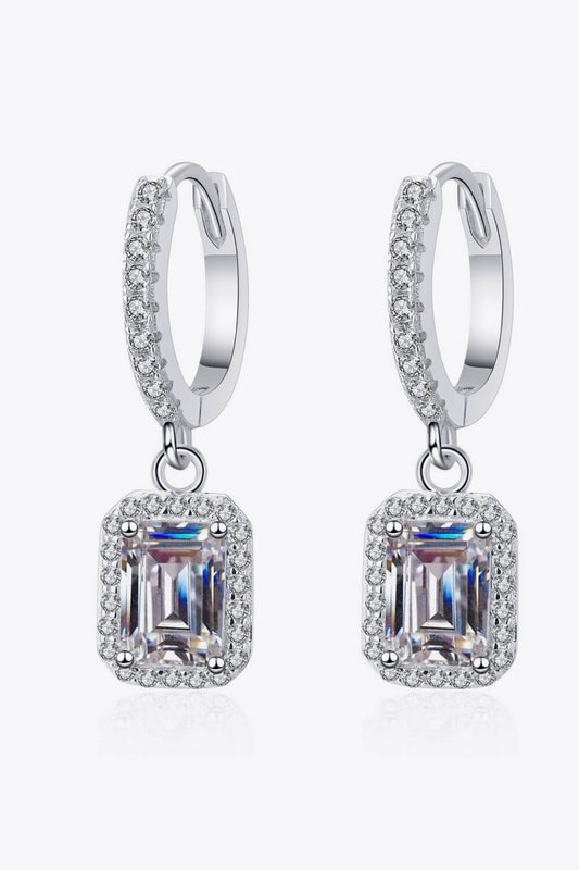 2 Carat Moissanite Drop Earrings