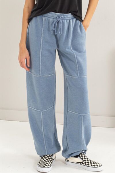 Hannah Stitched Drawstring Sweatpants