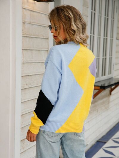 Zena Color Block Sweater