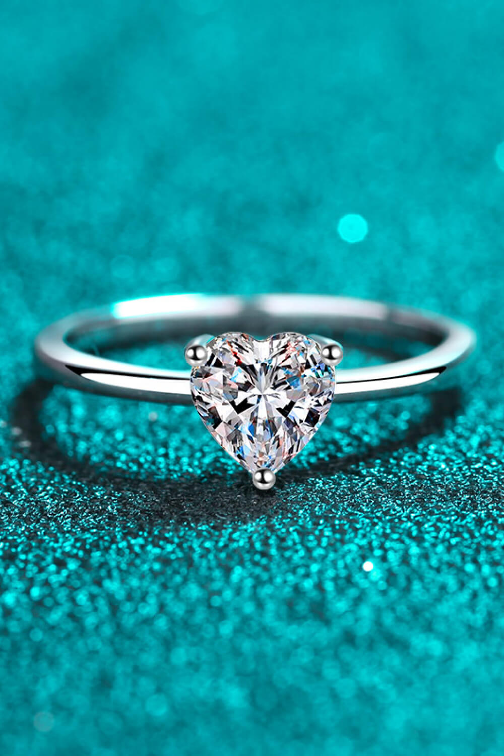 .5 Carat Heart-Shaped Moissanite Solitaire Ring