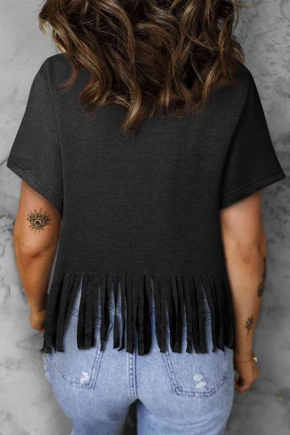 Shania Fringe Hem Tee