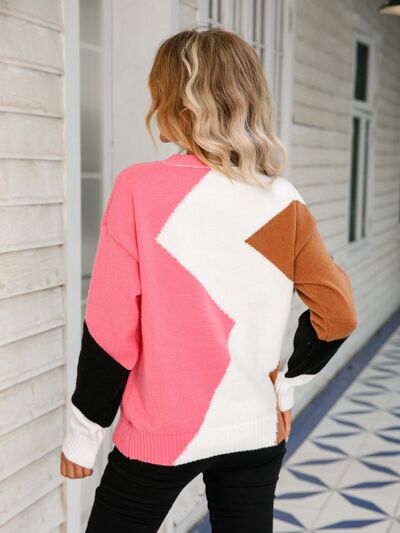 Zena Color Block Sweater