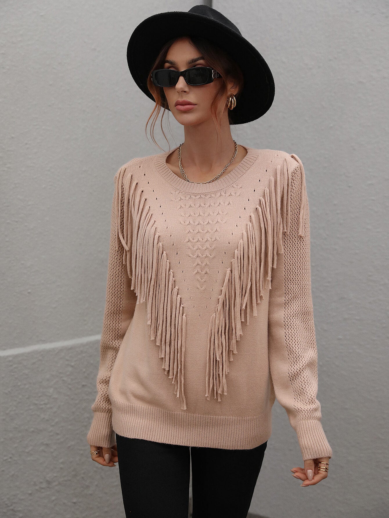 Country Girl Fringe Detail Sweater (5 Colors)