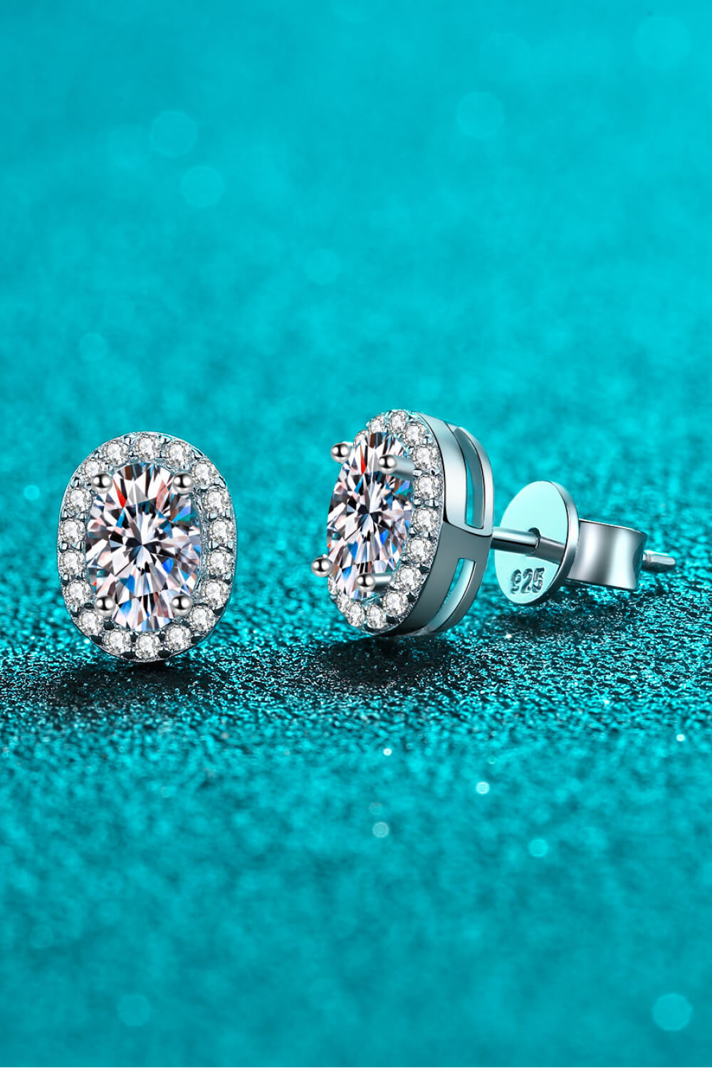 1 Carat Moissanite Stud Earrings