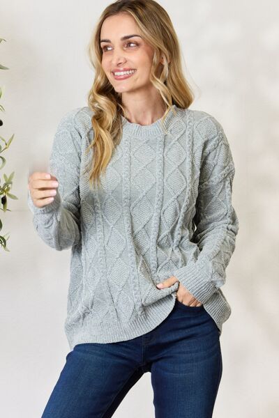 True Class Cable Knit Sweater