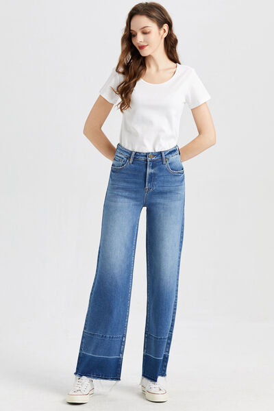 BAYEAS High Waist Cat's Whisker Wide Leg Jeans