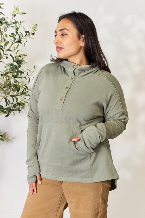 Casey Half Button Hoodie