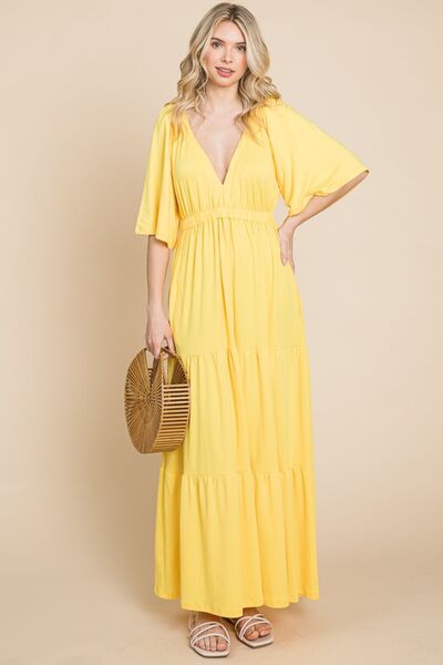 Spring Reverie Backless Tiered Dress