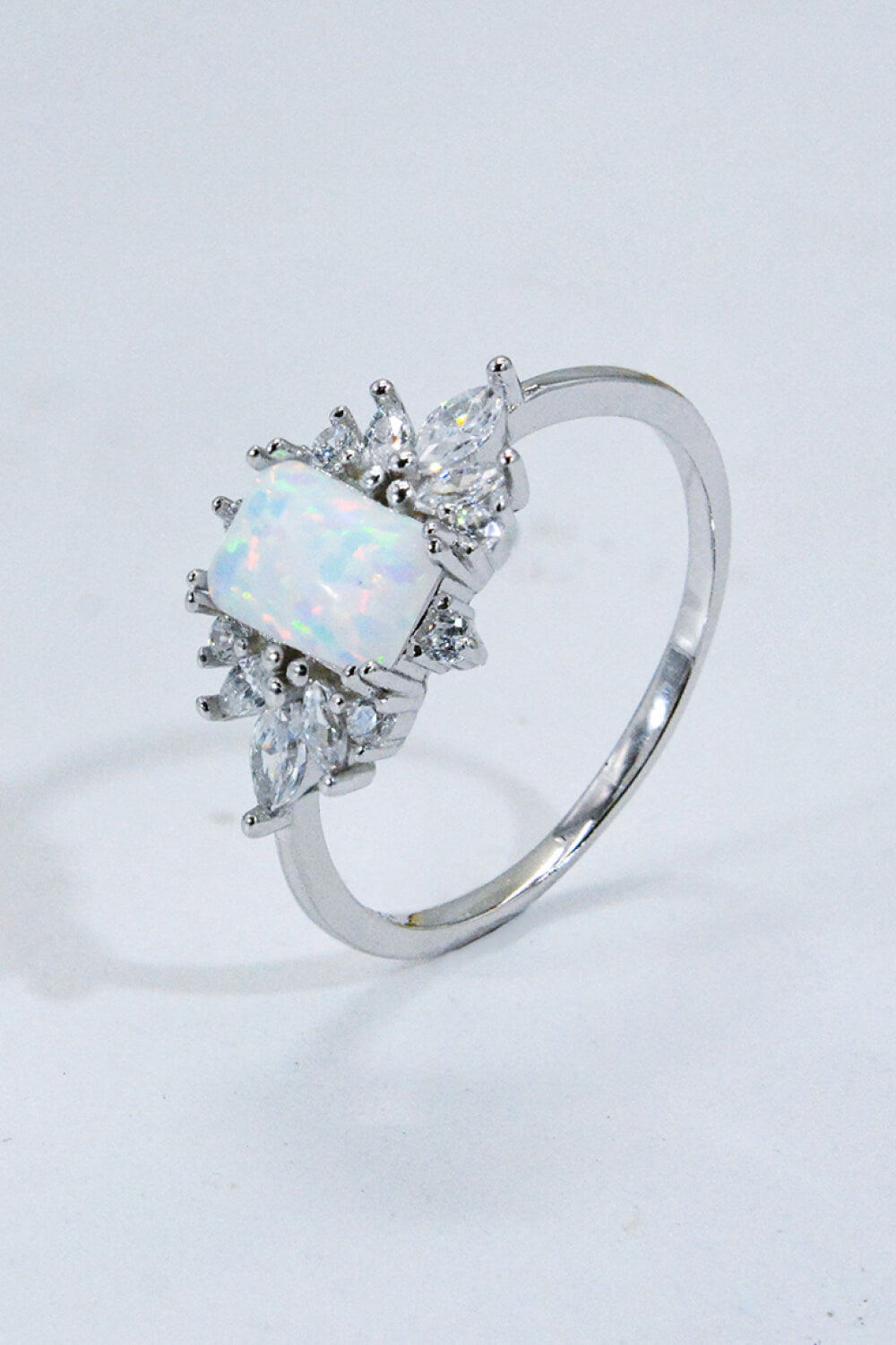 Zircon and Opal Fashion Ring